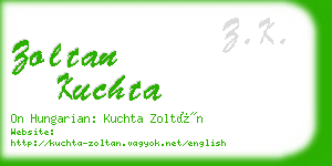 zoltan kuchta business card